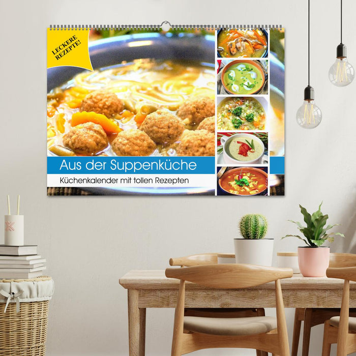 De la soupe populaire. Calendrier de cuisine avec de superbes recettes (calendrier mural CALVENDO 2024) 