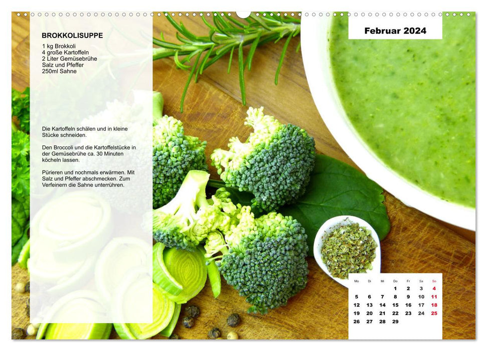 De la soupe populaire. Calendrier de cuisine avec de superbes recettes (calendrier mural CALVENDO 2024) 