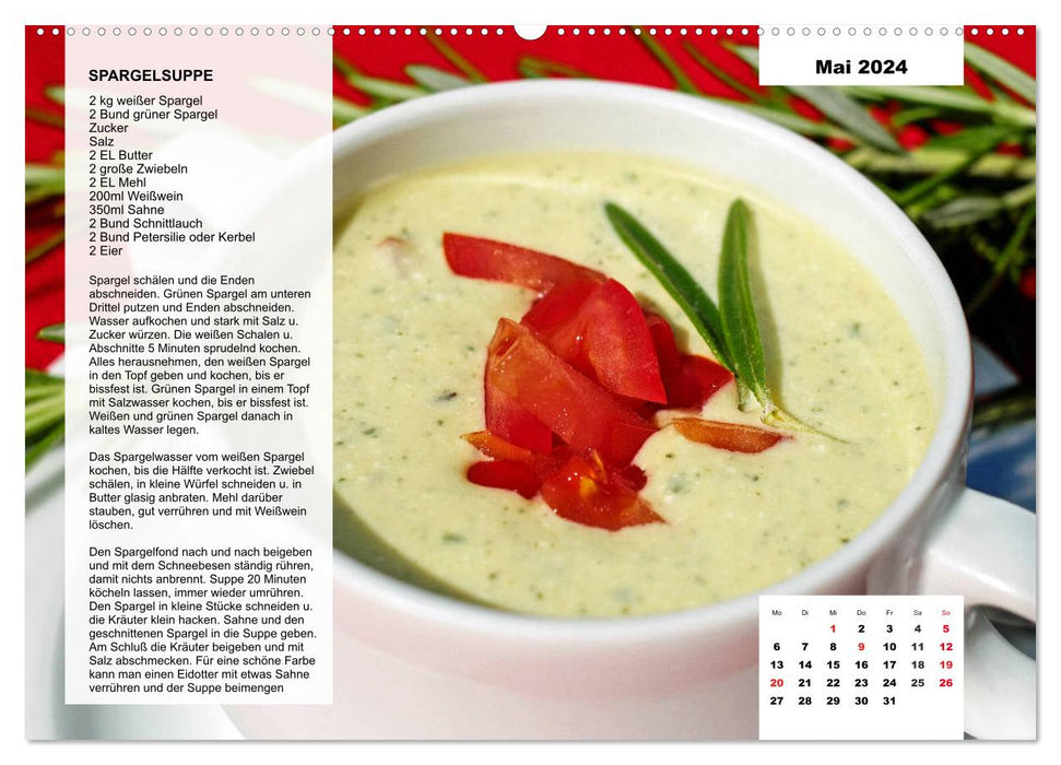 De la soupe populaire. Calendrier de cuisine avec de superbes recettes (calendrier mural CALVENDO 2024) 