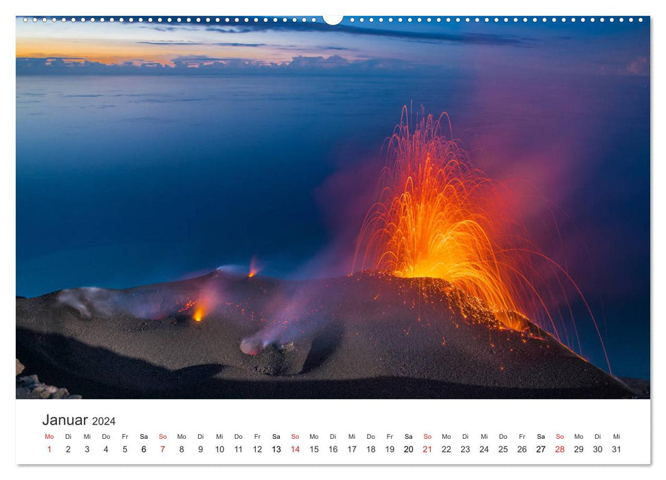 Vulkane 2024 (CALVENDO Wandkalender 2024)