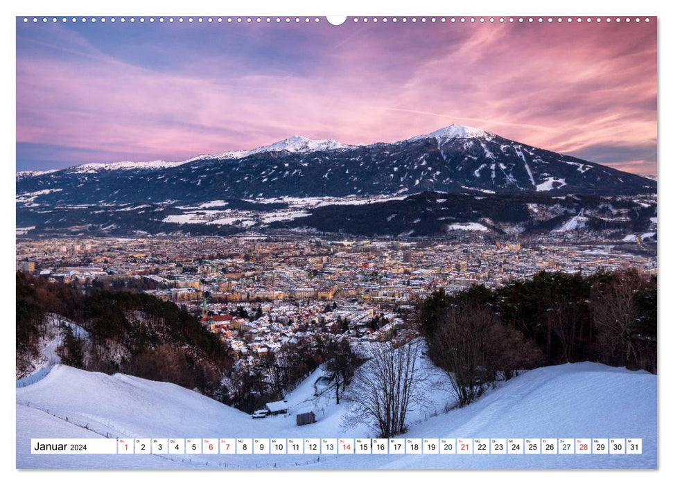 Innsbruck - Hauptstadt der Alpen (CALVENDO Wandkalender 2024)