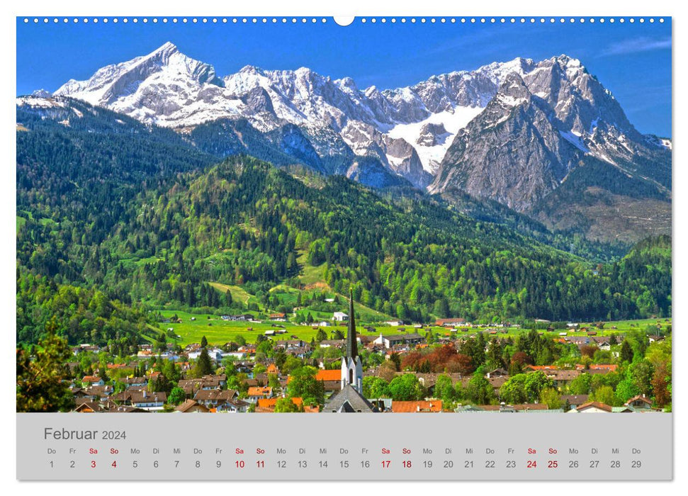 Garmisch-Partenkirchen Werdenfelser Land (calendrier mural CALVENDO 2024) 