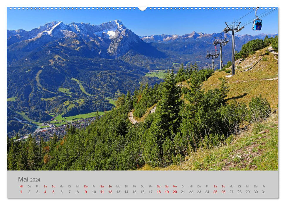 Garmisch-Partenkirchen Werdenfelser Land (CALVENDO Wandkalender 2024)