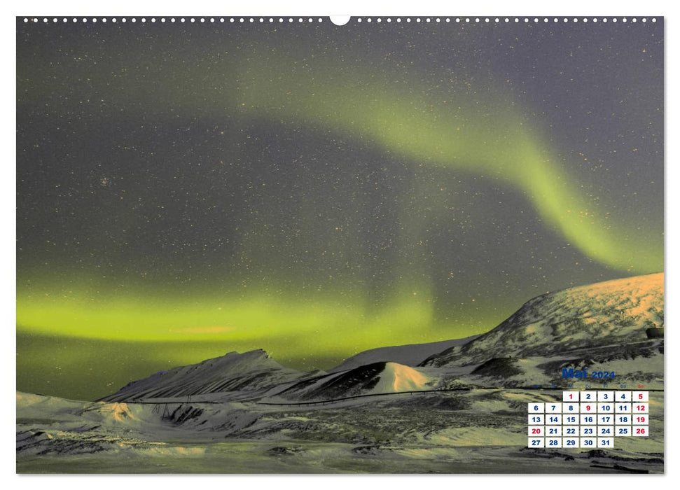 Faszinierende Lichterscheinungen am Himmel - Polarlichter (CALVENDO Wandkalender 2024)