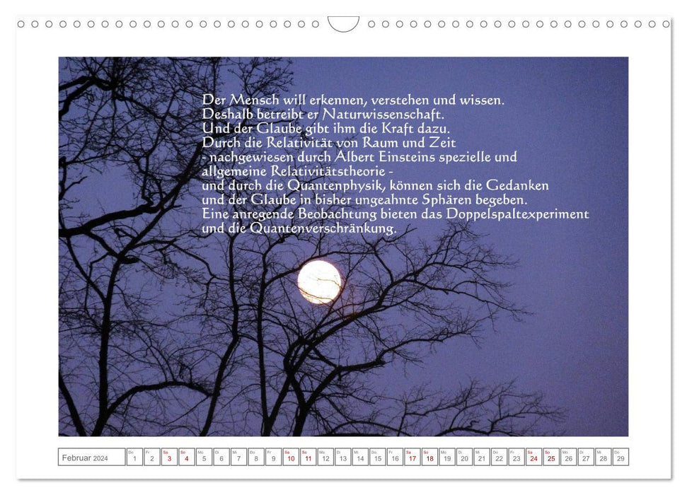 Quantum physical reflection calendar (CALVENDO wall calendar 2024) 