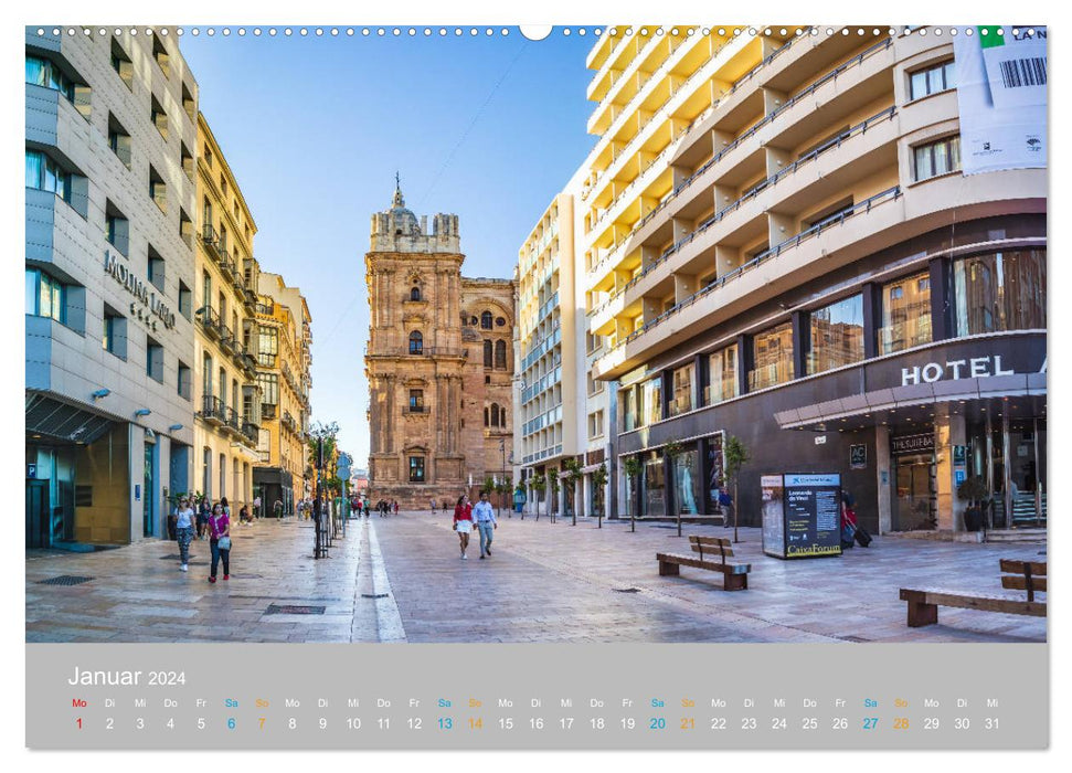 Malaga - andalusische Mittelmeerküste (CALVENDO Premium Wandkalender 2024)