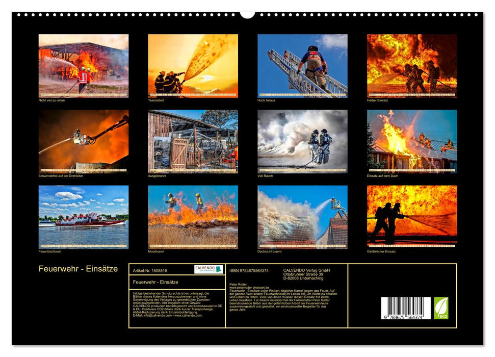 Feuerwehr - Einsätze (CALVENDO Premium Wandkalender 2024)