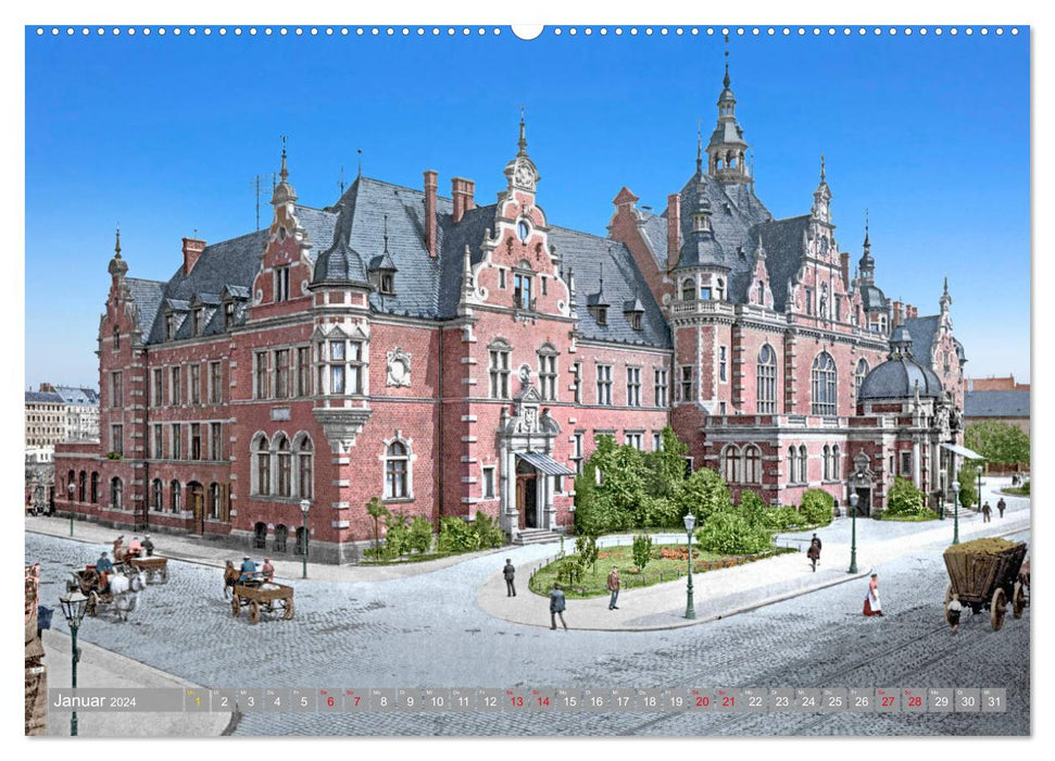 Leipzig zur Kaiserzeit in Farbe (CALVENDO Wandkalender 2024)