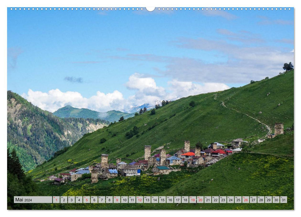 Swanetien - Georgiens Bergwelt im Großen Kaukasus (CALVENDO Wandkalender 2024)