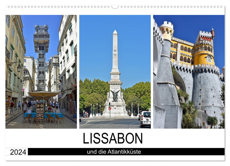 LISSABON und die Atlantikküste (CALVENDO Wandkalender 2024)