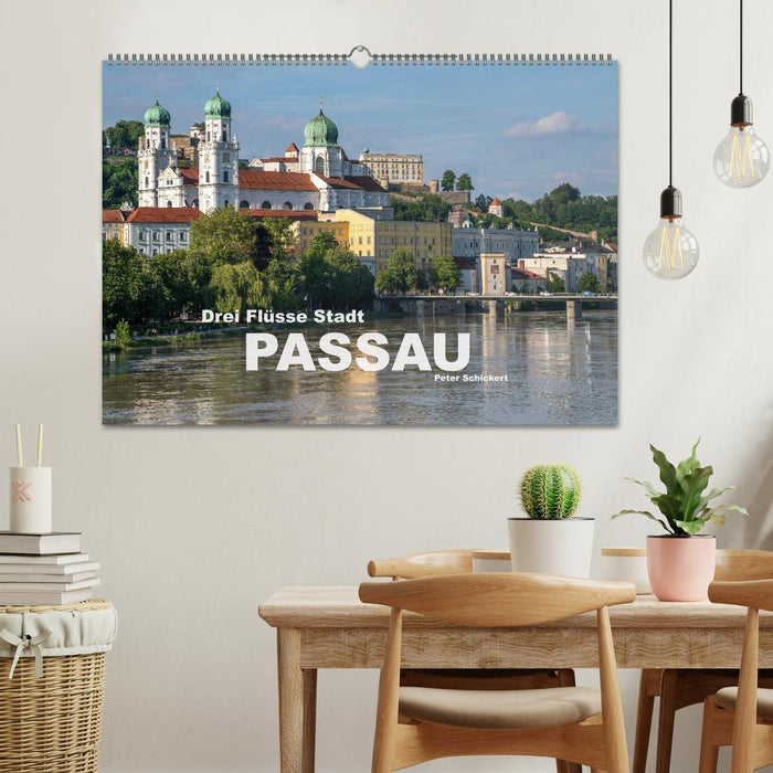 Drei Flüsse Stadt Passau (CALVENDO Wandkalender 2024)