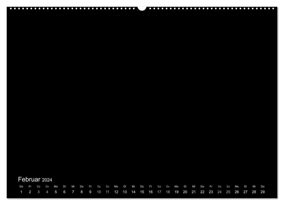 Craft calendar: DIY creative calendar -black- (CALVENDO wall calendar 2024) 