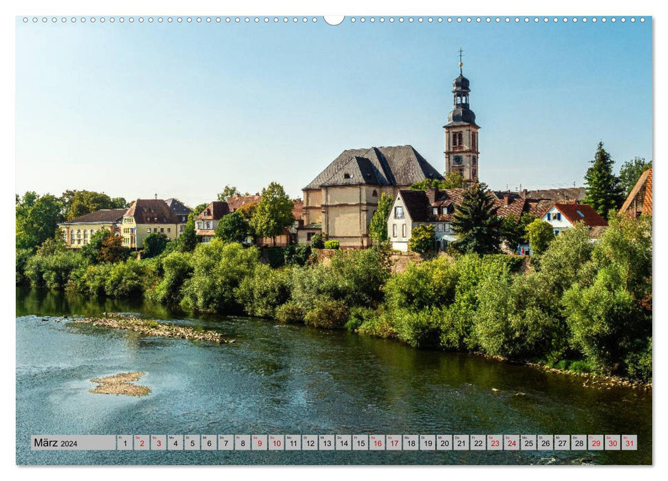 Églises de Mannheim (calendrier mural CALVENDO 2024) 