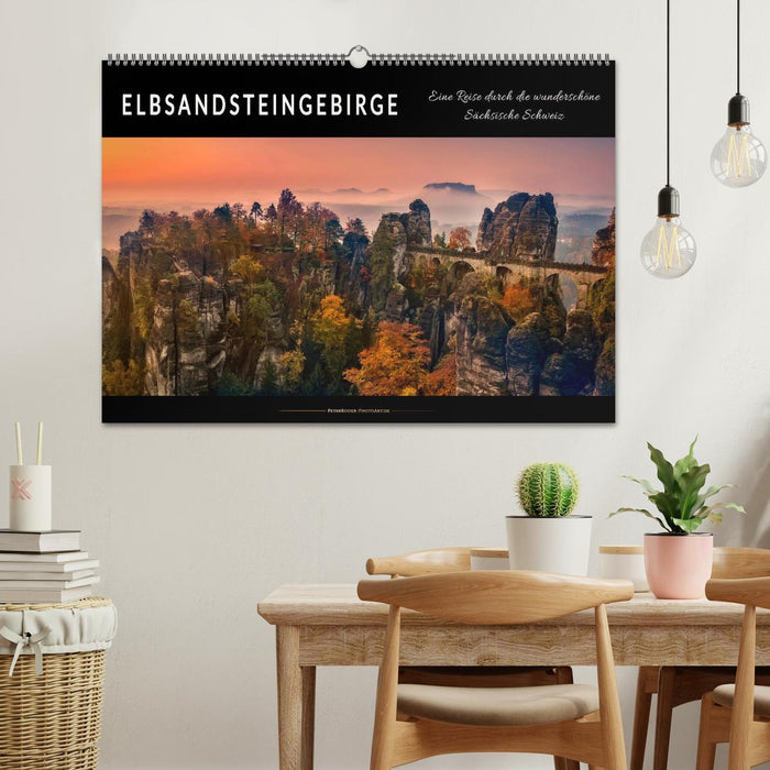 Elbe Sandstone Mountains - a journey through beautiful Saxon Switzerland (CALVENDO wall calendar 2024) 