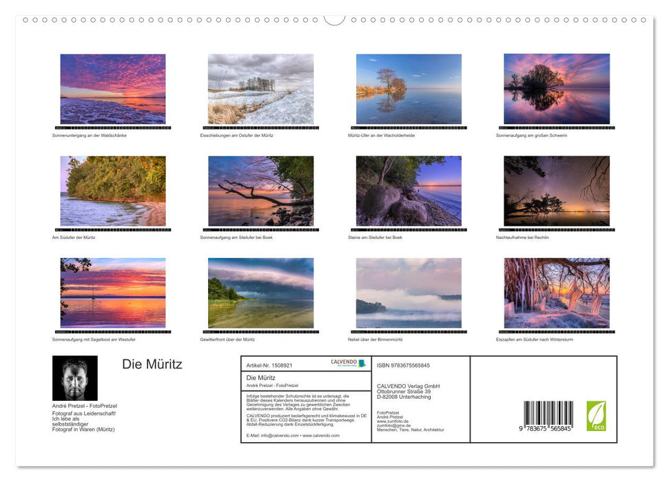 Die Müritz - Naturparadies der Mecklenburgischen Seenplatte (CALVENDO Premium Wandkalender 2024)