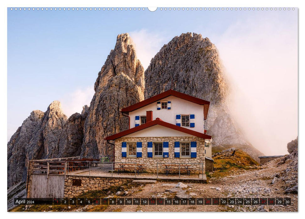 Hüttenzauber: Berghütten in den Alpen (CALVENDO Premium Wandkalender 2024)