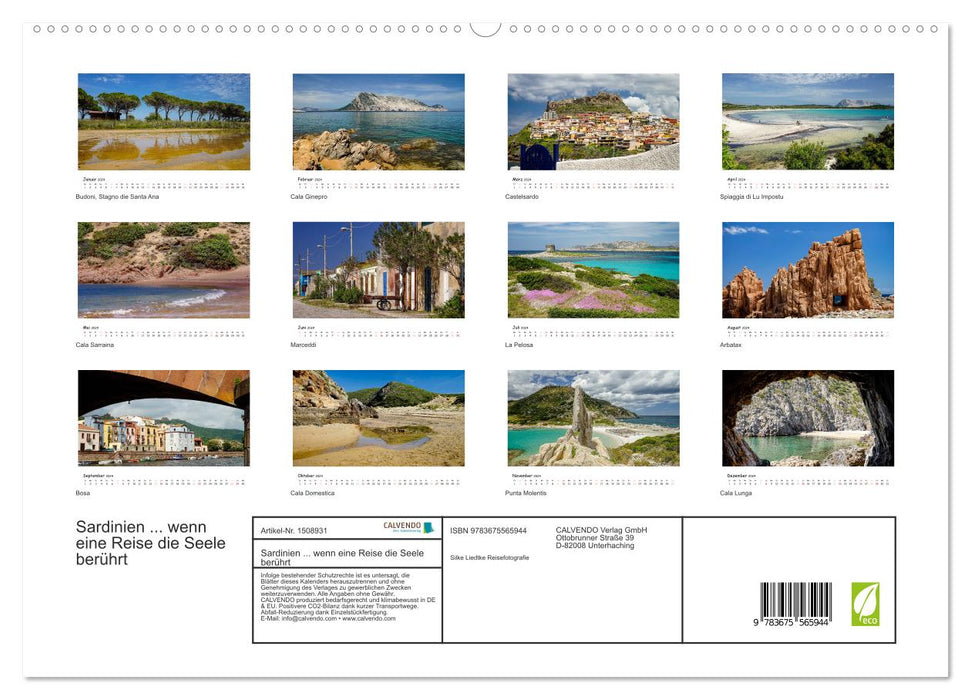 Sardinia ... when a trip touches the soul (CALVENDO Premium Wall Calendar 2024) 