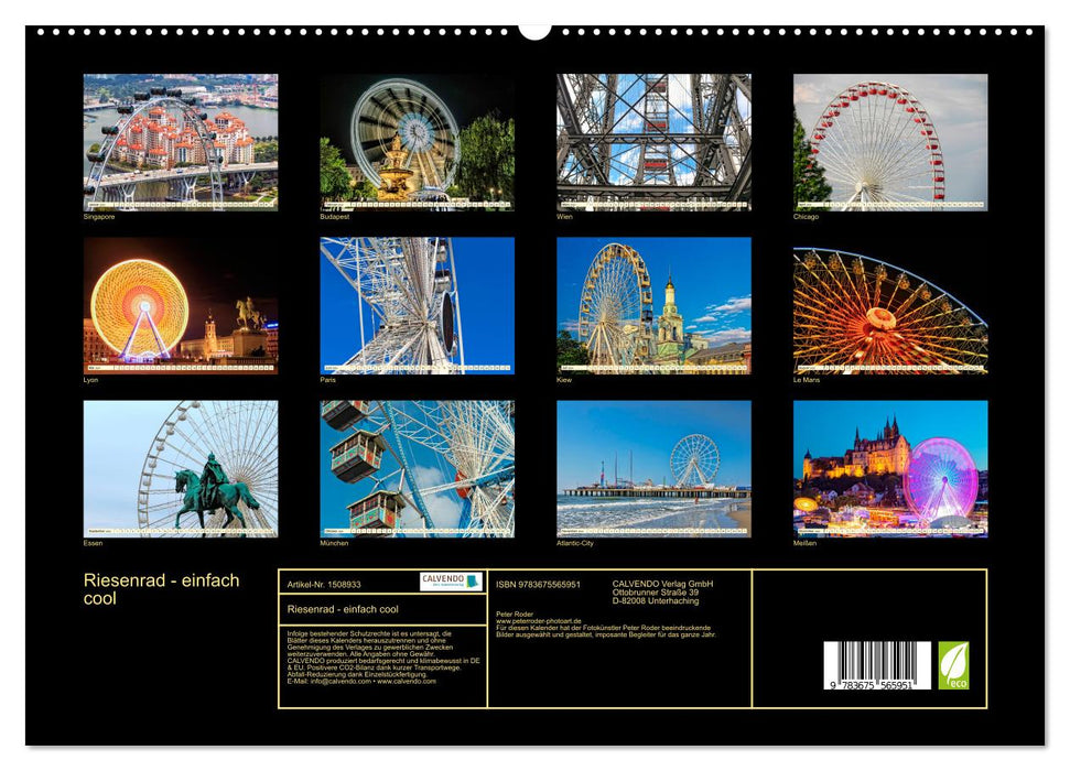 Ferris wheel - simply cool (CALVENDO Premium Wall Calendar 2024) 