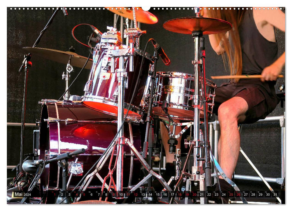 Schlagzeug Action (CALVENDO Premium Wandkalender 2024)