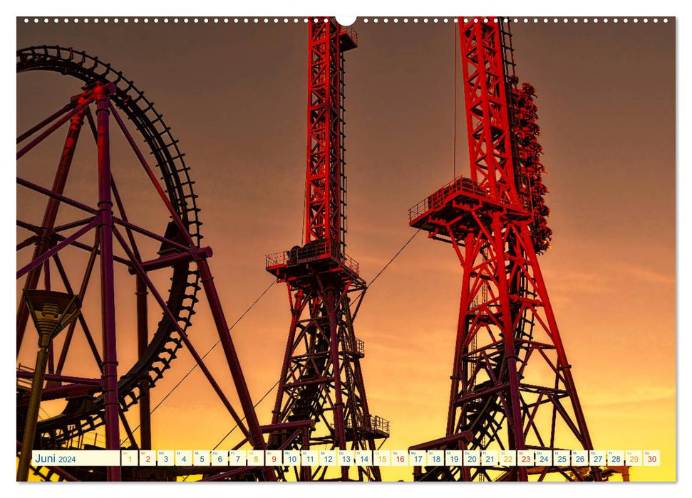 Roller coaster - extreme (CALVENDO Premium Wall Calendar 2024) 