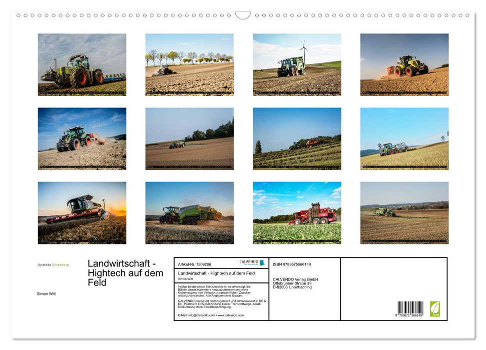 Landwirtschaft - Hightech auf dem Feld (CALVENDO Wandkalender 2024)