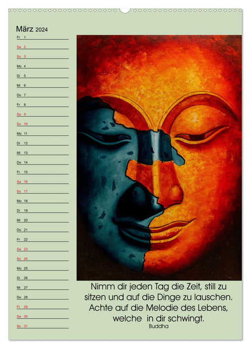 Joy of life Buddha (CALVENDO wall calendar 2024) 