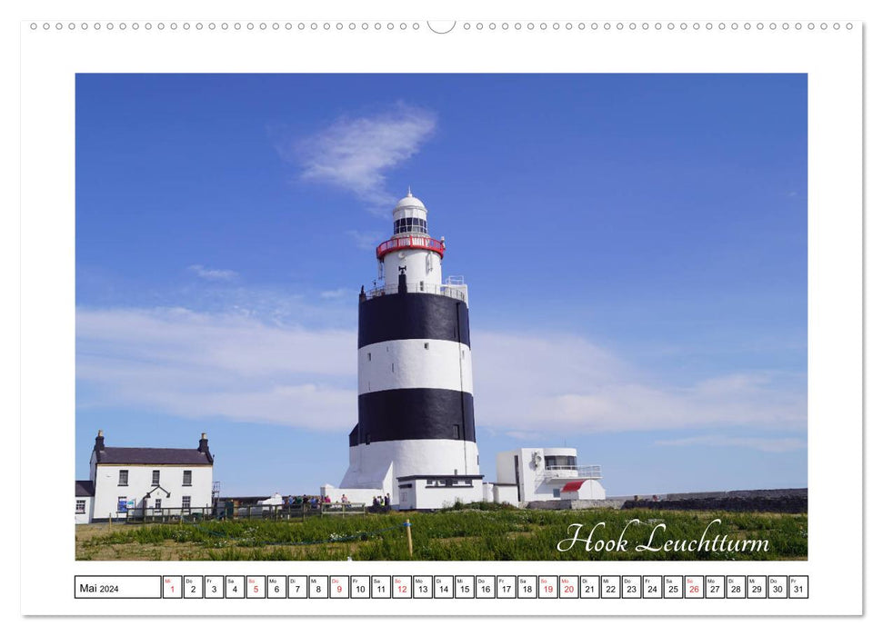 Irish lighthouses - beacons along Ireland's wild coast (CALVENDO wall calendar 2024) 