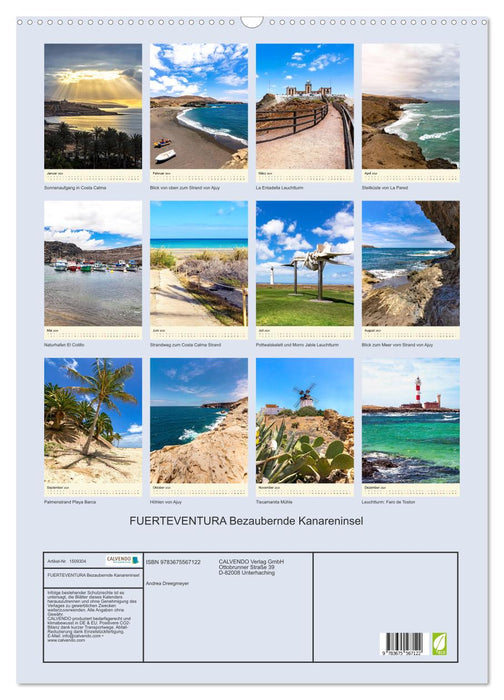 FUERTEVENTURA Enchanting Canary Island (CALVENDO Wall Calendar 2024) 