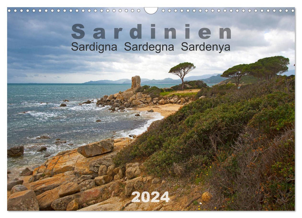 Sardinien Sardigna Sardegna Sardenya 2024 (CALVENDO Wandkalender 2024)