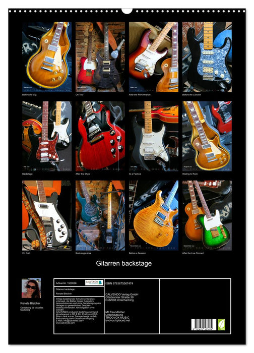 Gitarren backstage (CALVENDO Wandkalender 2024)