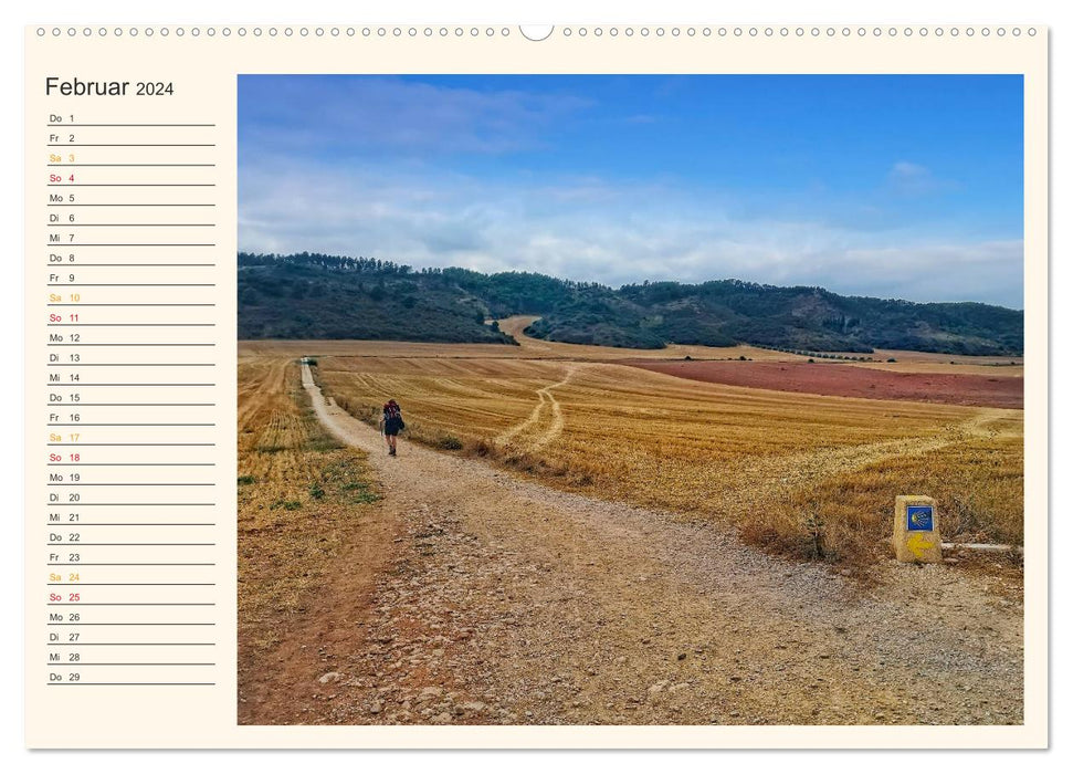 Buen Camino - Pilgerreise auf dem Jakobsweg - Camino Francés (CALVENDO Wandkalender 2024)