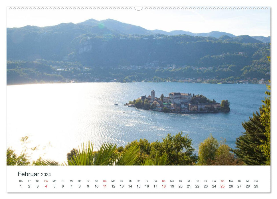 Mediterraneo - Lago di Como, Lago Maggiore, Lago d'Orta (CALVENDO Wandkalender 2024)