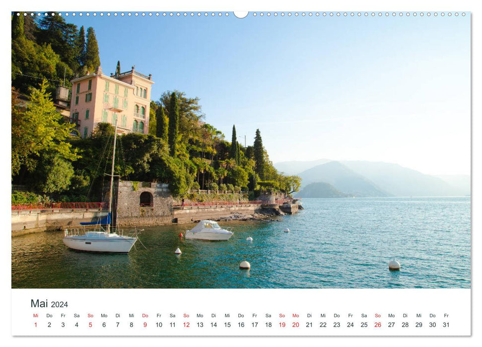 Mediterraneo - Lago di Como, Lago Maggiore, Lago d'Orta (CALVENDO Wandkalender 2024)