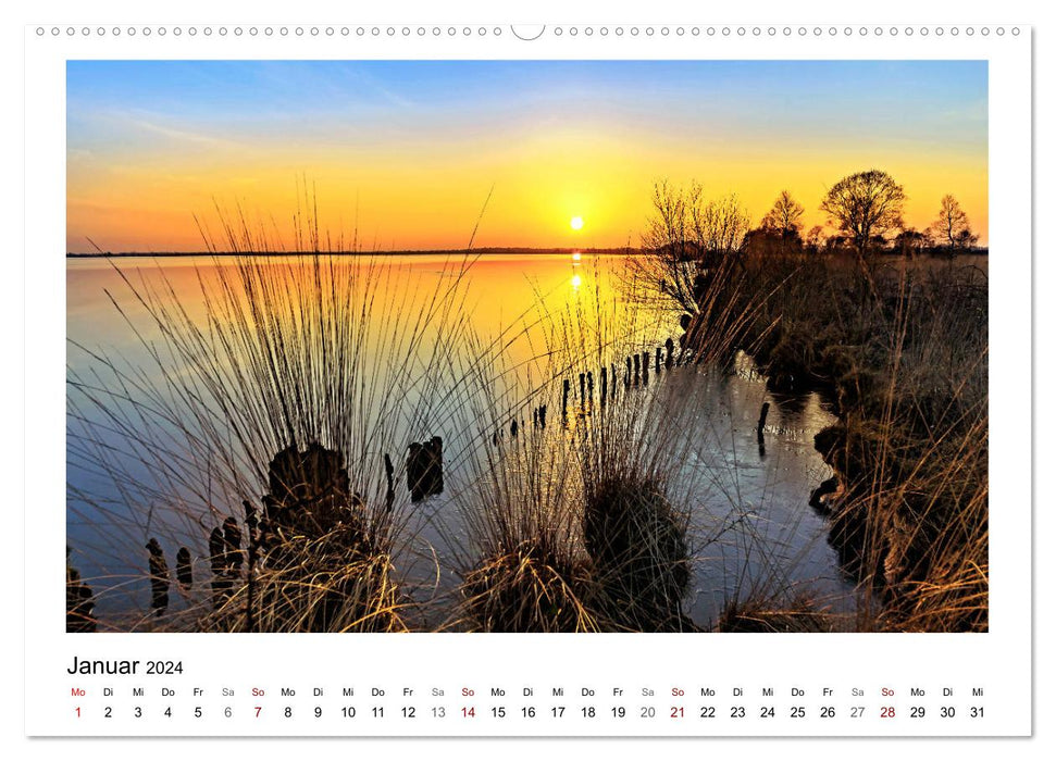 EAST FRIESLAND Wide land behind the dike (CALVENDO Premium wall calendar 2024) 