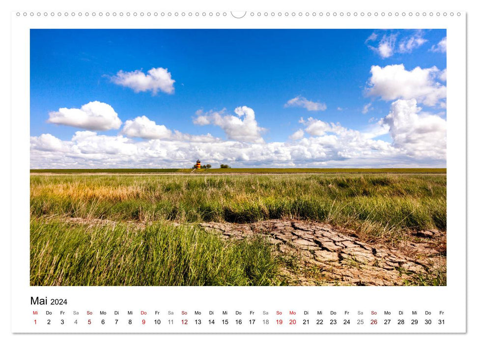 EAST FRIESLAND Wide land behind the dike (CALVENDO Premium wall calendar 2024) 