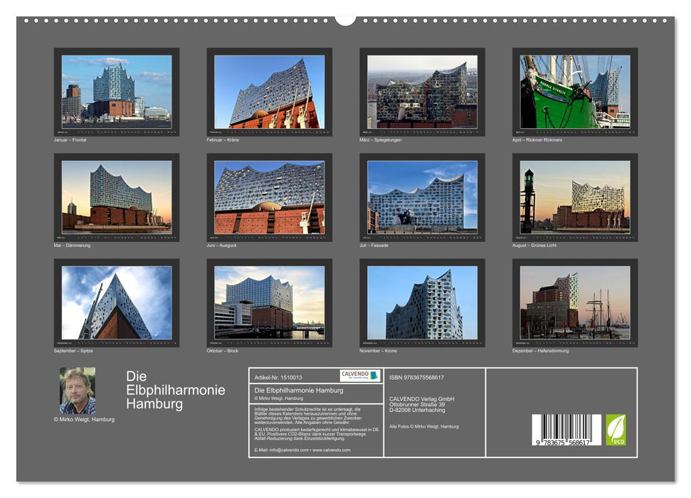 The Elbphilharmonie Hamburg (CALVENDO Premium Wall Calendar 2024) 