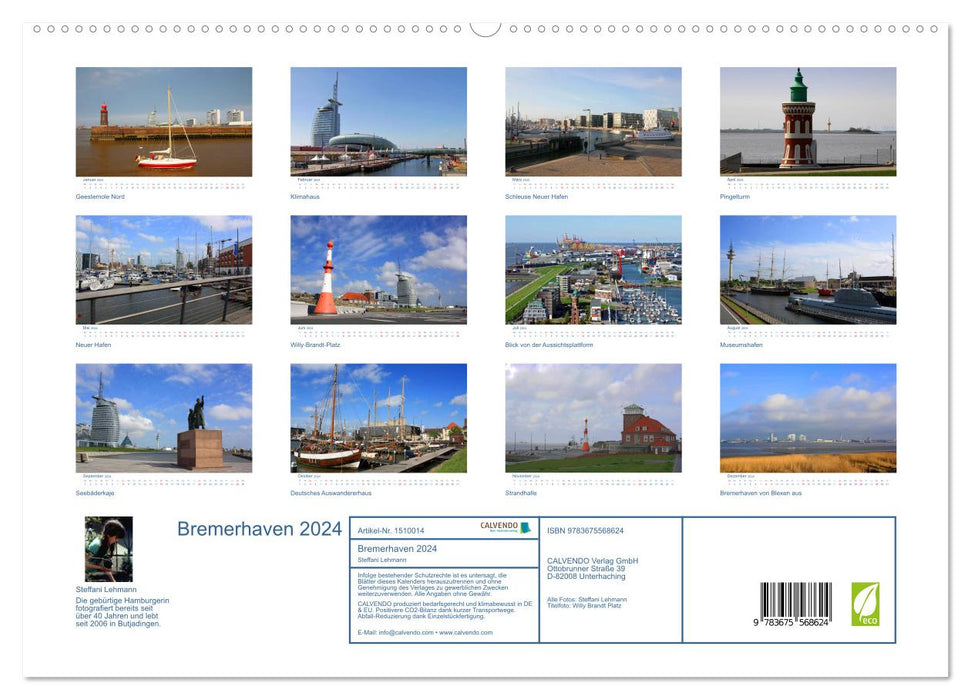 Bremerhaven 2024. Impressionen aus den Havenwelten (CALVENDO Premium Wandkalender 2024)