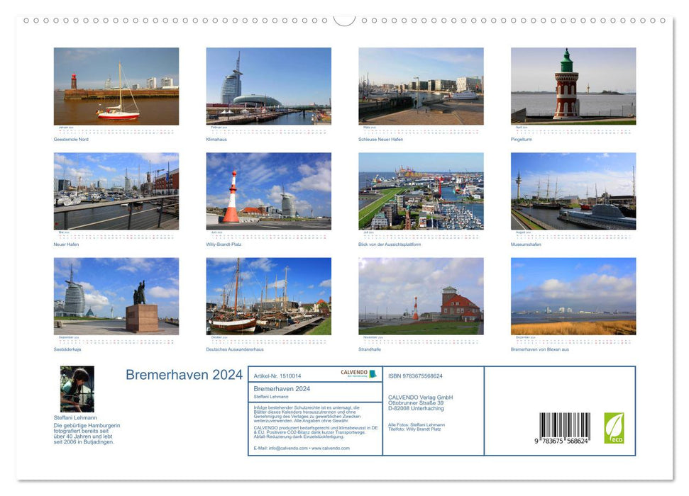 Bremerhaven 2024. Impressions from the Haven Worlds (CALVENDO Premium Wall Calendar 2024) 