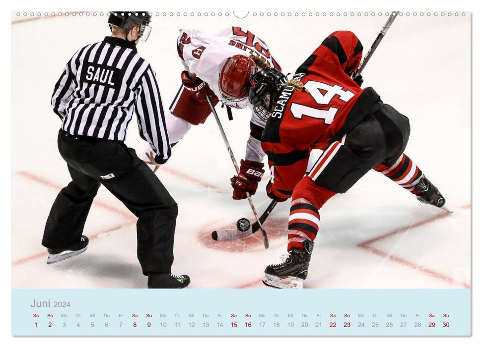 Eishockey! Schneller, härter, das Powergame! (CALVENDO Premium Wandkalender 2024)