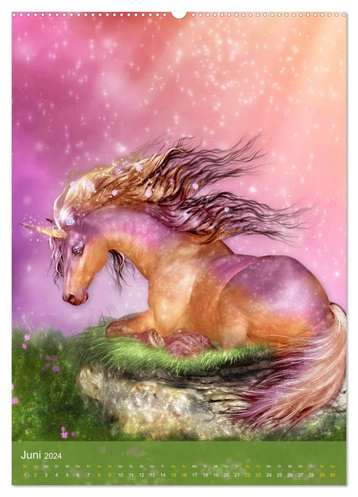 Magically lovely unicorns - calendar (CALVENDO wall calendar 2024) 