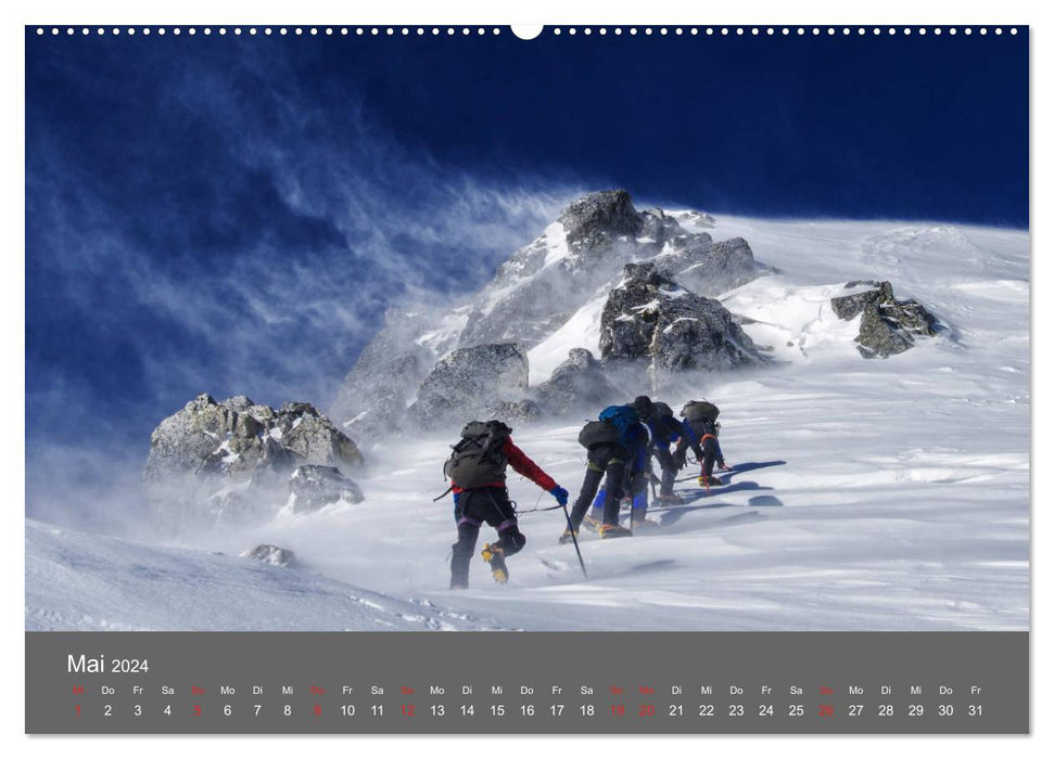 Bergsteigen - Extremsport am Limit (CALVENDO Wandkalender 2024)