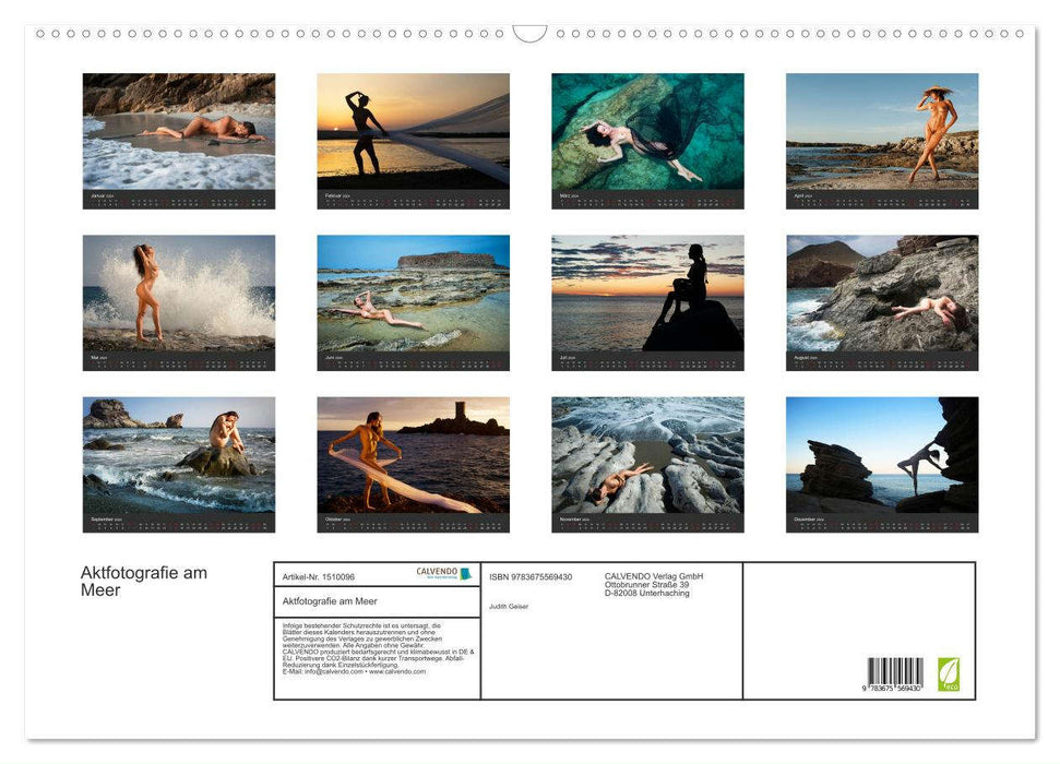 Aktfotografie am Meer (CALVENDO Wandkalender 2024)