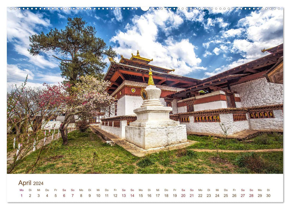 Mystisches Bhutan (CALVENDO Premium Wandkalender 2024)