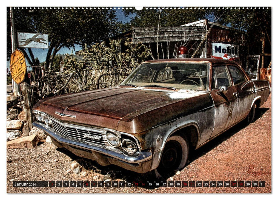 Wrecks on Route 66 (CALVENDO wall calendar 2024) 
