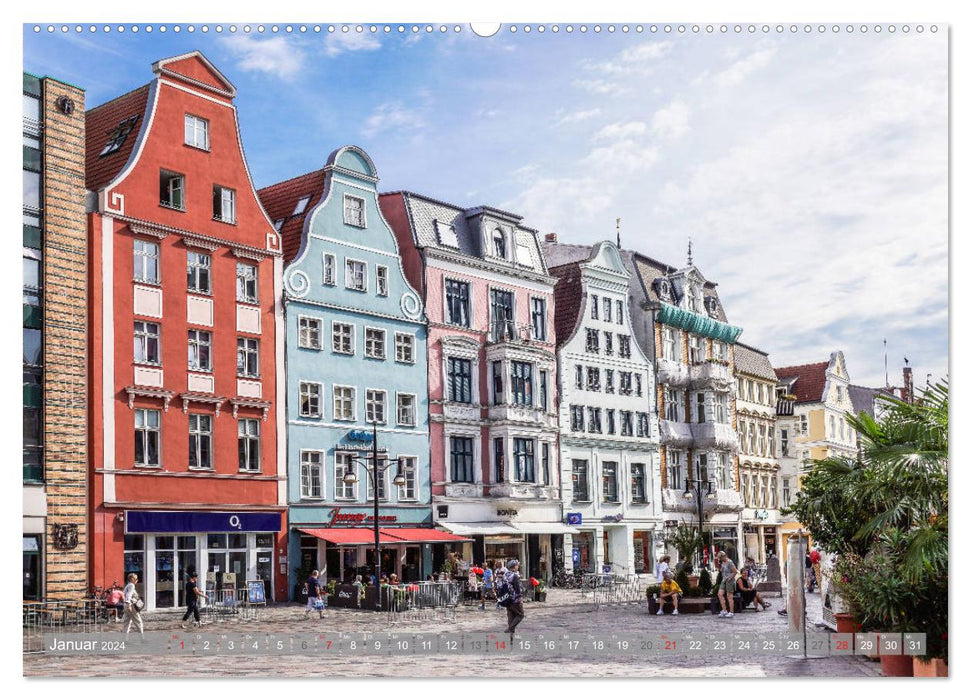 Rostock and Warnemünde - Gateway to the World (CALVENDO Wall Calendar 2024) 