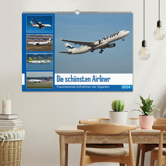 The most beautiful airliners (CALVENDO wall calendar 2024) 