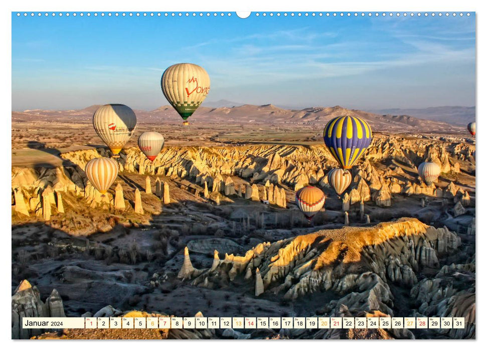 Mit dem Ballon über Kappadokien (CALVENDO Premium Wandkalender 2024)