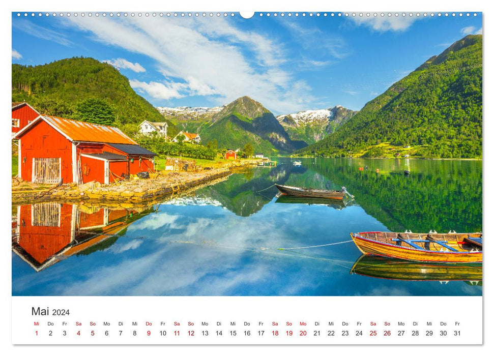 Norwegen - Landschaften und Fjorde im westlichen Norwegen (CALVENDO Wandkalender 2024)