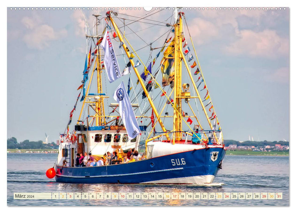 Maritime Augenblicke - Fischkutter (CALVENDO Premium Wandkalender 2024)