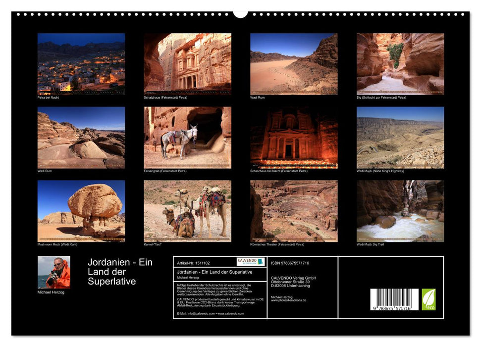 Jordanien - Ein Land der Superlative (CALVENDO Premium Wandkalender 2024)